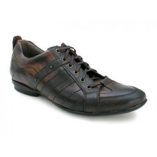 Bacco Bucci "Suter" Brown Genuine Antiqued Artisan Hand Rubbed Finish Sport Shoes